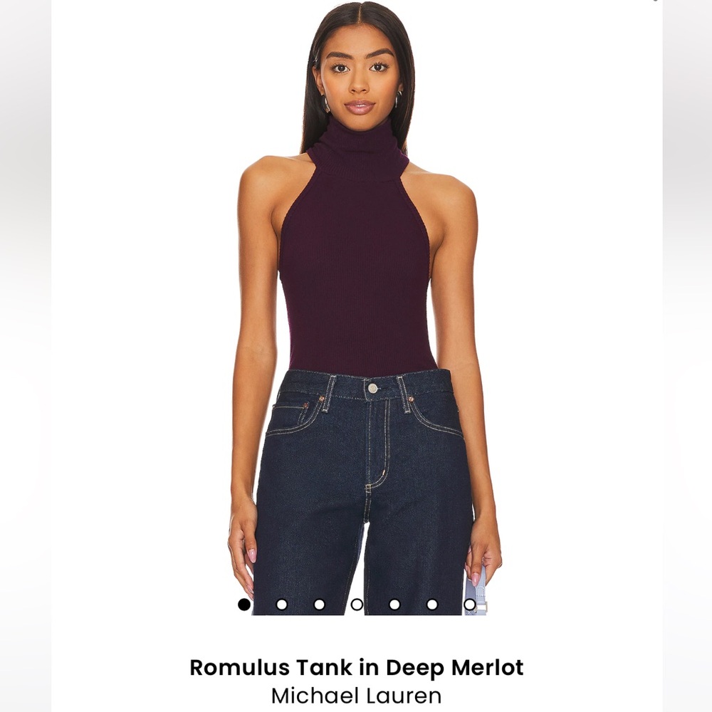 Michael Lauren Romulus Tank in Deep Merlot